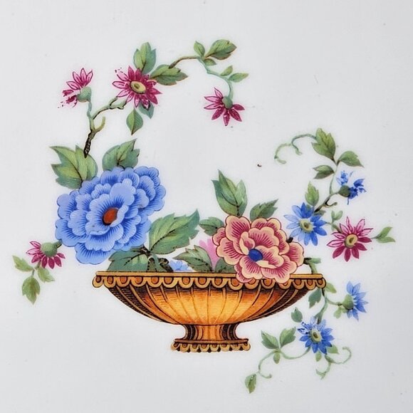 Edelstein Bavaria Porcelain Serving Platter 15" floral flower basket VTG MCM - Picture 4 of 12